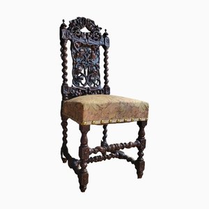 Renaissance Side Chair in Carved Wood