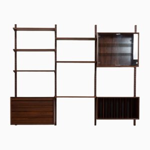 Rosewood 3-Bay Wall Unit by Poul Cadovius for Cado, Denmark, 1960s
