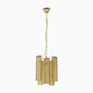 Tronchi Suspension Light in Smoked Murano Glass, Italy, 1990s