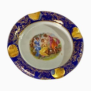 Hand-Painted Porcelain Ashtray, Early 20th Century