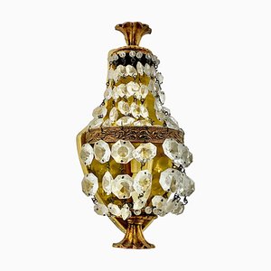 Sconce in Metal, Brass and Glass, France, Early 20th Century