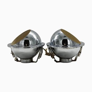 Chrome Wall Lamps by Goffredo Reggiani for Reggiani, Italy, 1970s, Set of 2