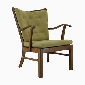 Poltrona nr. 1628 in faggio di Fritz Hansen per Soren Hansen, Danimarca, anni '40