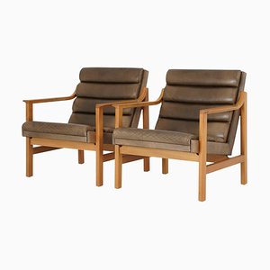 Set of Mid-Century Swedish Lounge Chairs Attributed to Karl-Alik Ekselius for Joc Vetlanda, 1968