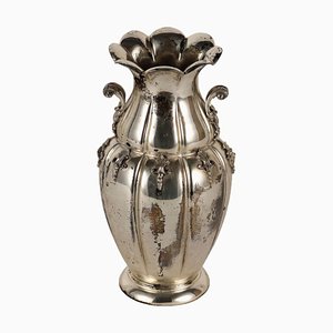 Silberne Vase von Fassi Arno, Mailand, Italien