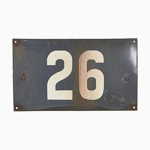 Enameled Metal Number 26 Plate