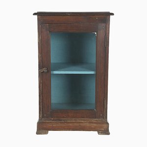 Patinated Wooden Display Cabinet, 1940s