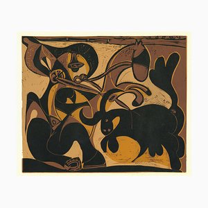 Nach Pablo Picasso, La Pique, Linolschnitt, 1962