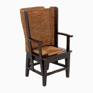 Orkney Chair in Oak and Rush, 1890s