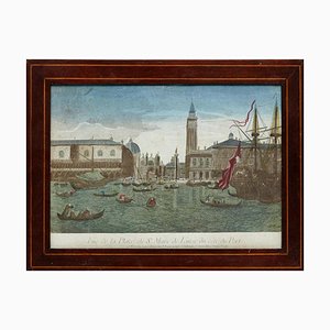 Venedig, 18. Jh., Farblithographie, gerahmt