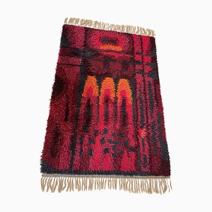 Tapis Rya Abstrait, Suède, 1960s