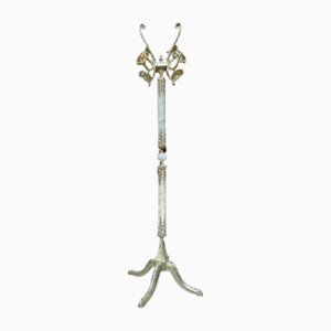 Vintage French Coat Rack in Onyx and Brass, 1950s