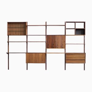 Large Vintage Rosewood Library Edition Wall Unit by Poul Cadovius for Cado, 1960s