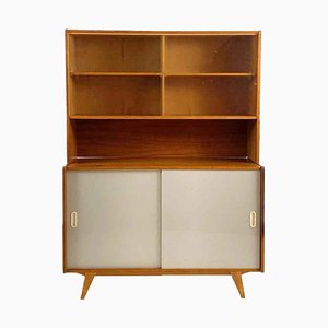 Vintage Three-Part U 452 Sideboard Cabinet with Sliding Doors and Display Case by Jiri Jiroutek from from Interier Praha