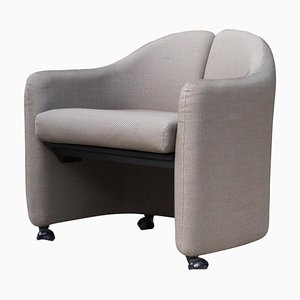 Grauer PS142 Stuhl mit Textilbezug von Eugenio Gerli für Tecno, 1960er