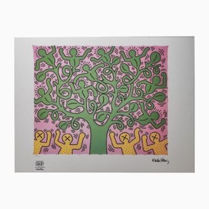 Después de Keith Haring, árbol, serigrafía, años 90