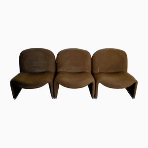 Vintage Italian Space Age Alky Chairs by Giancarlo Piretti for Anonima Castelli, 1970s, Set of 3