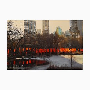Christo, The Gates, Central Park, New York, Offset Couleur sur Papier Épais, 2005