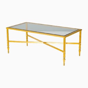 Mid-Century Coffee Table in Gilt Brass