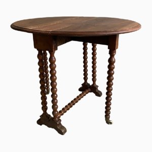 Table d'Appoint Pliante avec Pieds en Porte, Angleterre, 1890s