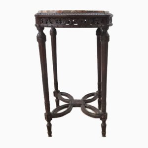Woodwood Tea Table Console with Marble Top, 1890s