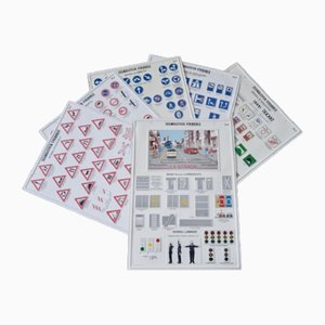 Driving School Instructional Panels, Set of 6