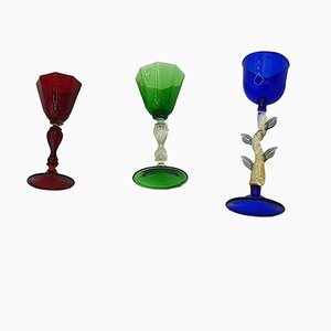 Murano Salviati Liqueur Glass Set, Set of 3