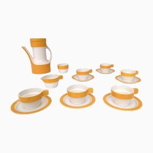Postmodern Coffee or Tea Service by Riccardo Schweizer for Pagnossin Ceramica, 1970s, Set of 16