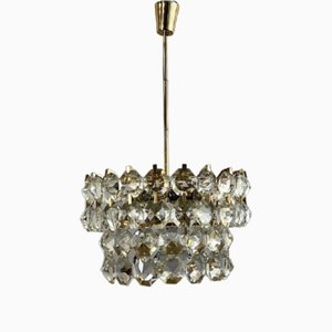 Hanging Lamp with Hand Cut Crystals from Bakalowits & Söhne, 1960