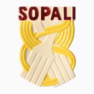 Vintage Sopali Pasta Werbeschale, 1950er