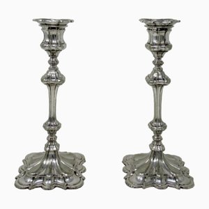 Antike englische Kerzenhalter aus Sterling Silber von Elkington Co., 1854, 4er Set