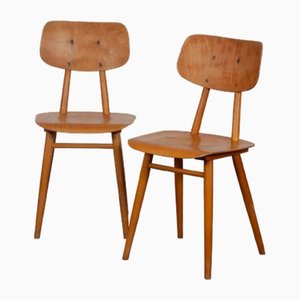 Esszimmerstühle aus Holz von Ton, 1960er, 2er Set