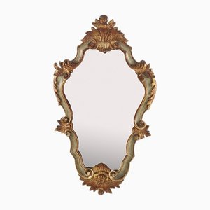 Specchio barocco veneziano in legno di noce intagliato a mano, XVIII secolo