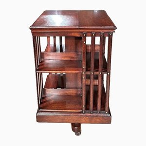 Antique Revolving Bookcase in Walnut, 19th Century