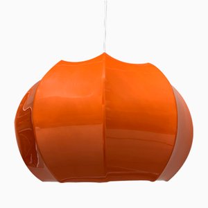 Lámpara colgante naranja de Ilka Plast, Germany, años 70