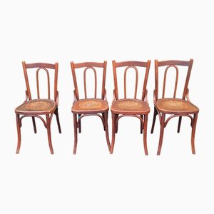 Vintage Bentwood Dining Chairs, Set of 4