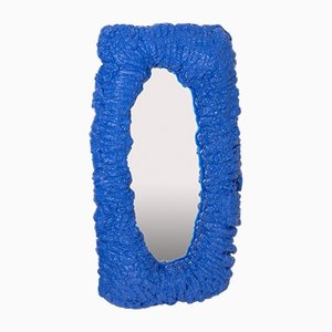 Espejo azul de espuma de poliuretano, años 90