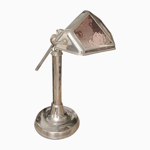 Französische Art Deco Chrom Tischlampe, 1930er