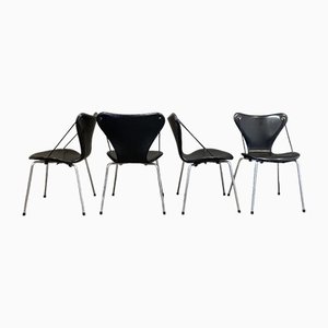 Vintage Dining Chairs by Arne Jacobsen for Fritz Hansen, Set of 4