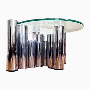 Mid-Century Tubular Coffee Table attributed to Marco Zanuso, Italy, 1970s