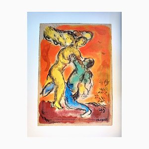 Marc Chagall, Jacob's Battle with Angel, 1986, Lithograph