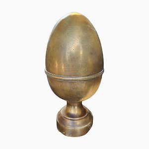 Vintage Decorative Eggs in Bronze, Spain, 1980s, Set of 2