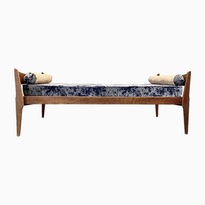 Sofa Bed or Daybed in Velvet and Cork, 1950s