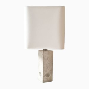 Large Italian Table Lamp in Travertine from Fratelli Mannelli, 1970s