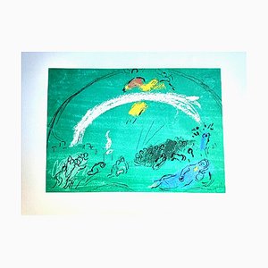 Litografía Marc Chagall, Noah and the Rainbow, edición limitada, 1986