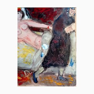 Marc Chagall, Joseph und Potiphars Frau, 1986, Lithographie
