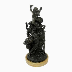 Nach Clodion, Grand Tour Cherub Skulptur, 1800er, Bronze