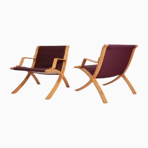 Easy Chairs by Peter Hvidt & Orla Mølgaard-Nielsen for Fritz Hansen, 1979, Set of 2
