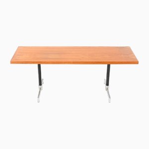 Mesa consola o escritorio Mid-Century moderna de teca, años 60