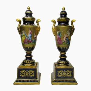 Österreichische Royal Vienna Vase mit Mythologischem Motiv, 1800er, 2er Set